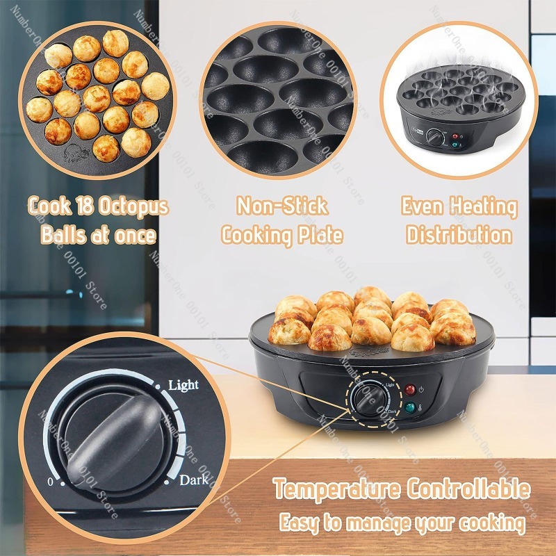 人気沸騰中！電動たこ焼き器 家庭用多機能パンケーキメーカー  - Takoyaki Grill Plate のレビューと価格