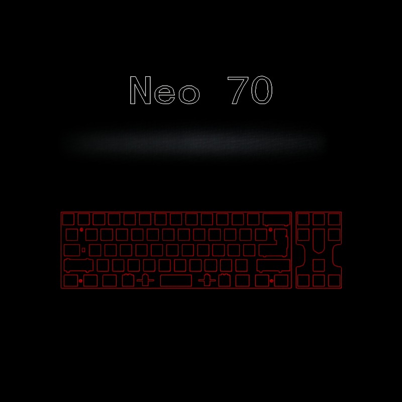 Neo70キーボードポジショニングプレートカスタムアルミPC - Crepe Pan Carbon のレビューと価格