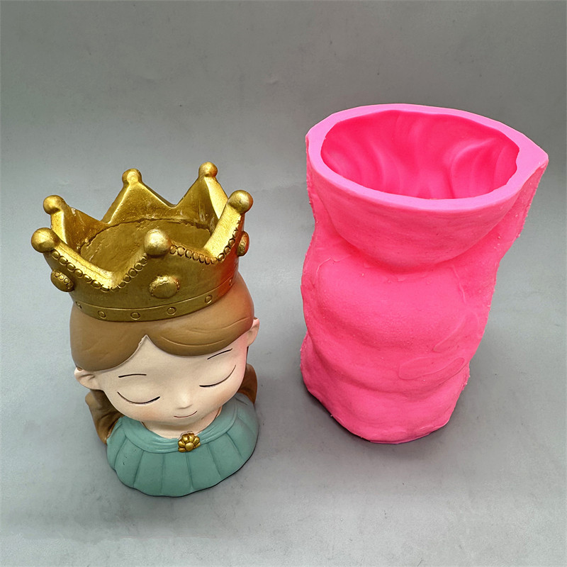 シリコンモールド、おとぎ話のプリンセス、花瓶、DIY、石膏、 - Potsticker Mold のレビューと価格