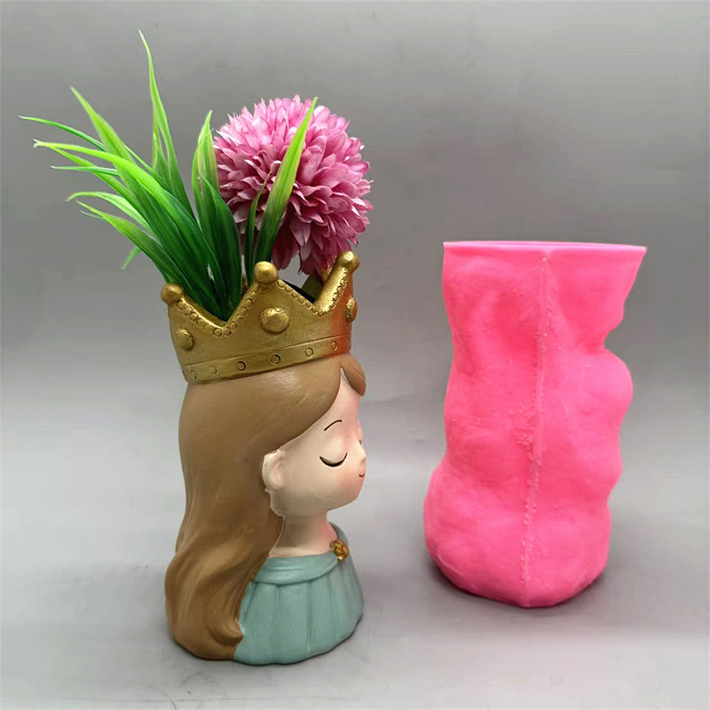 シリコンモールド、おとぎ話のプリンセス、花瓶、DIY、石膏、 - Potsticker Mold のレビューと価格
