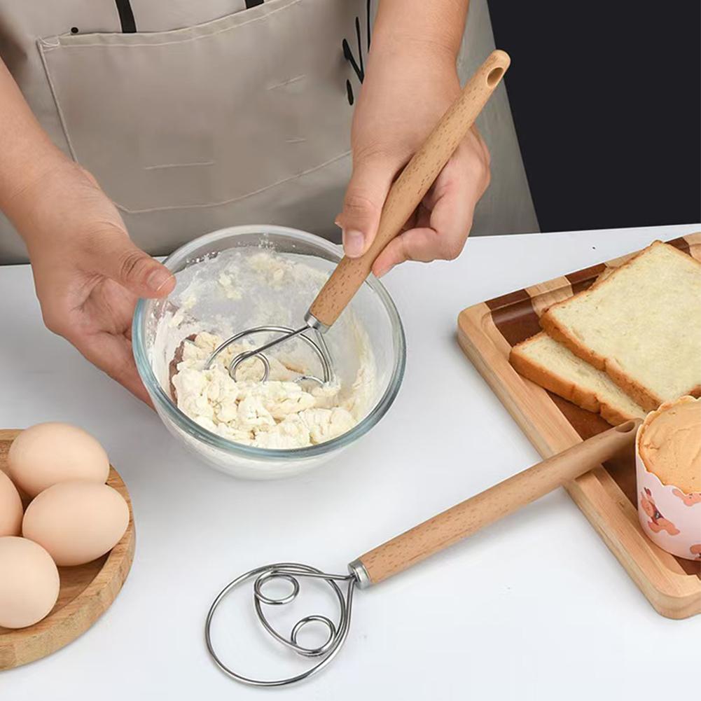 オークハンドル付きデンマーク式生地コイルミキサー、家庭用マニ - Danish Pancake Pan のレビューと価格